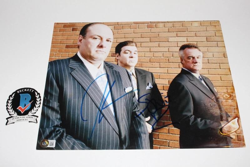 JAMES GANDOLFINI SIGNED 'THE SOPRANOS' 11x14 PHOTO BECKETT COA STEVIE VAN ZANDT+ - 2