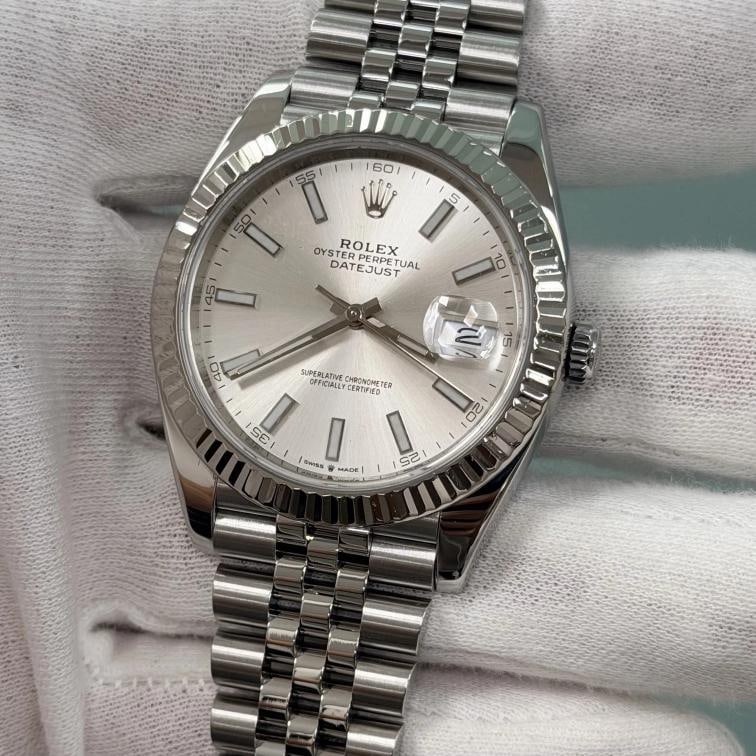 Rolex Datejust 41 126334 41mm Silver Dial 18k White Gold Steel Jubilee Box Paper - 2
