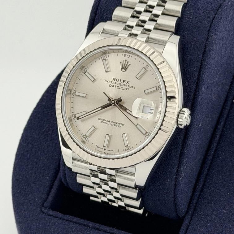 Rolex Datejust 41 126334 41mm Silver Dial 18k White Gold Steel Jubilee Box Paper - 4