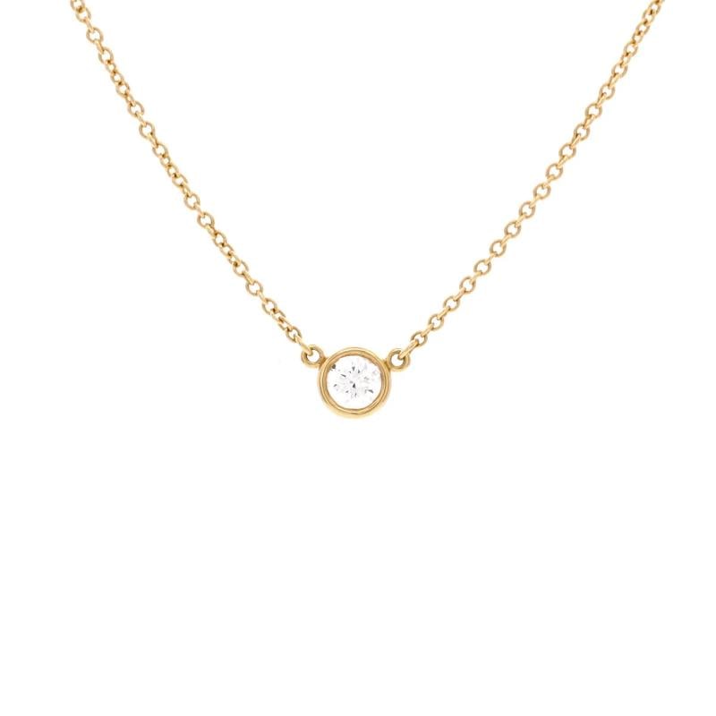 Tiffany & Co. Elsa Peretti Diamonds By The Yard Pendant Necklace 18K Yellow Gold: Condition: Pre-owned - Good,Brand: Tiffany & Co.,Main Stone: Diamond,Metal: 18K Yellow Gold,Metal Purity: 18K,Style: Pendant,Type: Necklace,Color: Yellow Gold,Material: 18K Yellow Gold, Diamond