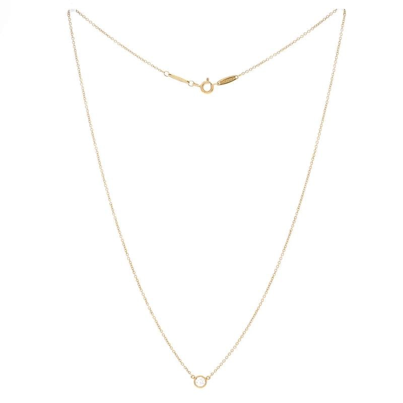Tiffany & Co. Elsa Peretti Diamonds By The Yard Pendant Necklace 18K Yellow Gold - 3