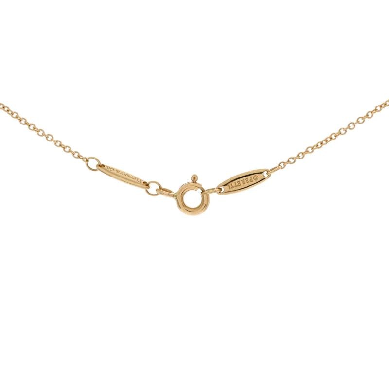 Tiffany & Co. Elsa Peretti Diamonds By The Yard Pendant Necklace 18K Yellow Gold - 4
