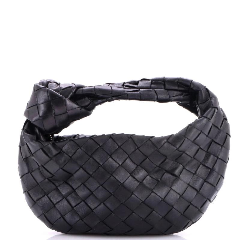 Bottega Veneta BV Jodie Hobo Intrecciato Nappa Mini: Condition: Pre-owned - Excellent,Brand: Bottega Veneta,Exterior Material: Leather,Style: Hobos,Exterior Color: Black,Department: Women,Size: Mini Estimated Retail Price: $2,650 Condition: Excellent. E