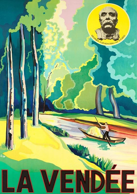 Original Travel Poster - Vendee - Ocean - Beach - Island - Clemenceau 1931 - 2