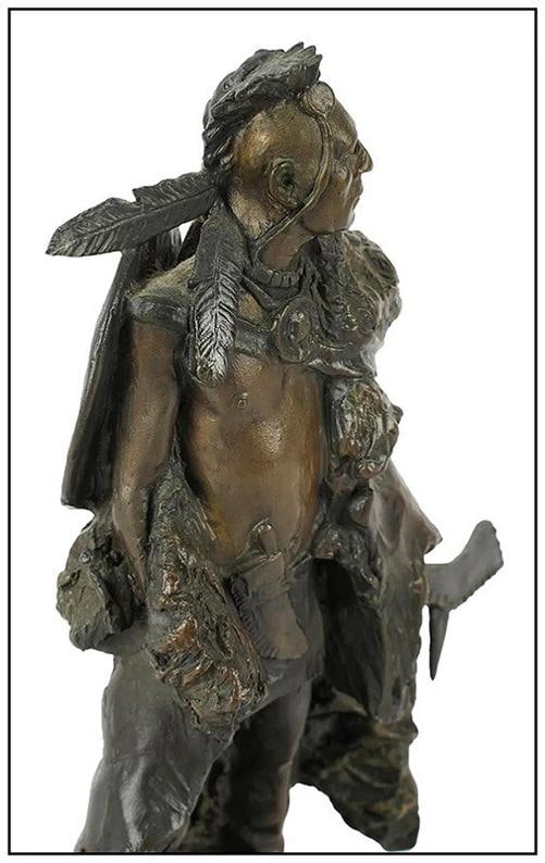 David Lemon Bronze Sculpture Full Round Signed Native American Figurative Art - 2