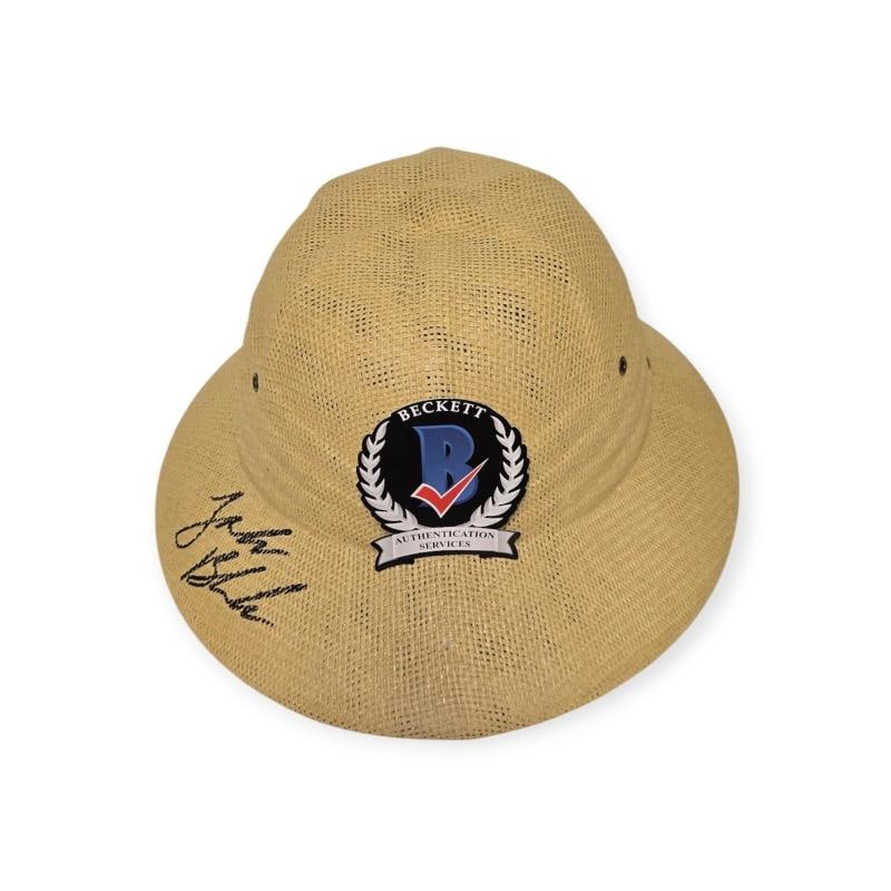Jack Black Signed Autograph Jumanji Safari Hat Beckett BAS COA: Industry: Movies,Movie: Jumanji,Signed by: Jack Black,Signed: Yes,Autograph Authentication: Beckett,Original/Reproduction: Original,Country of Origin: United States