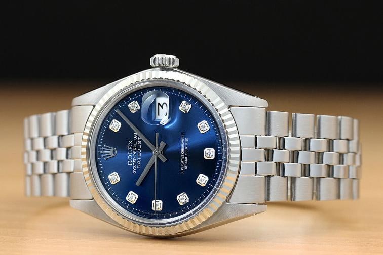 ROLEX MENS DATEJUST 1601 18K WHITE GOLD AND STAINLESS STEEL WATCH w/ ROLEX BAND - 3