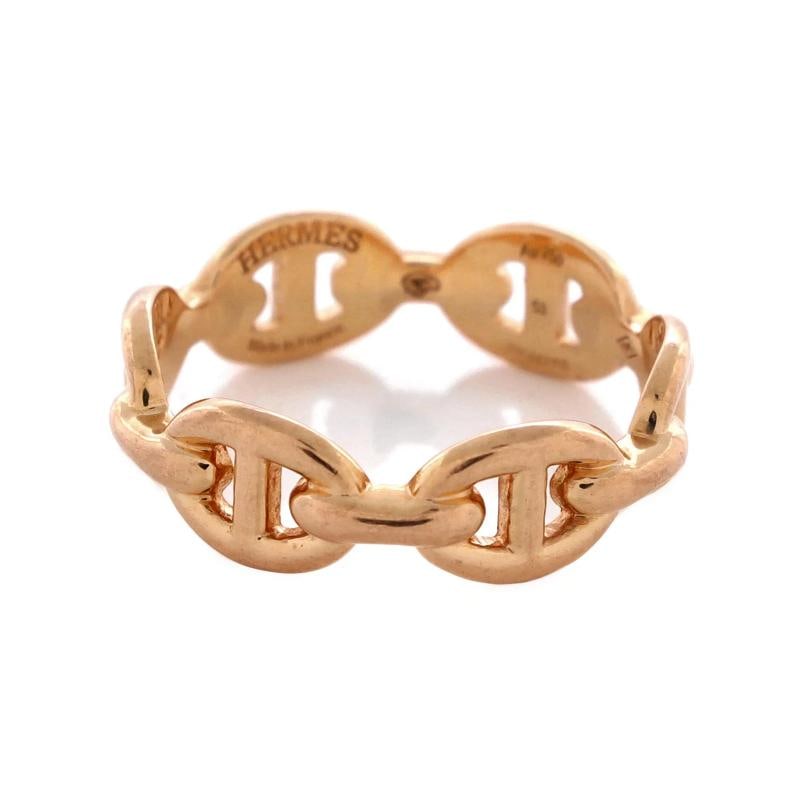 Hermes Chaine d'Ancre Enchainee Ring 18K Rose Gold Small - 2