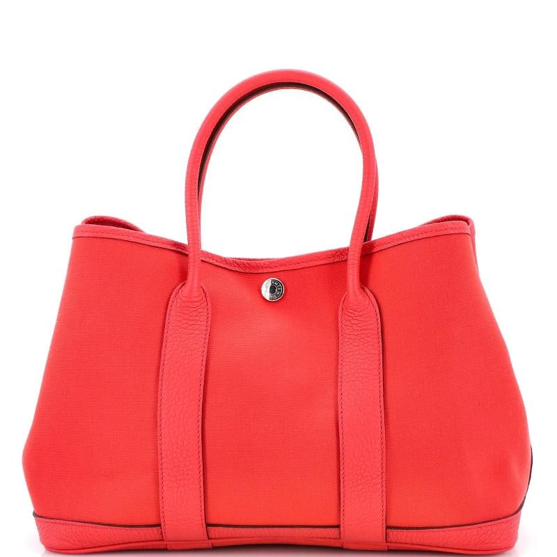 Hermes Garden Party Tote Toile and Leather 30 (1 of 6)