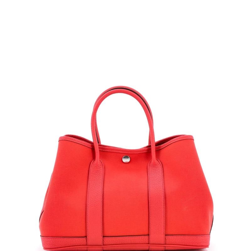 Hermes Garden Party Tote Toile and Leather 30 - 3