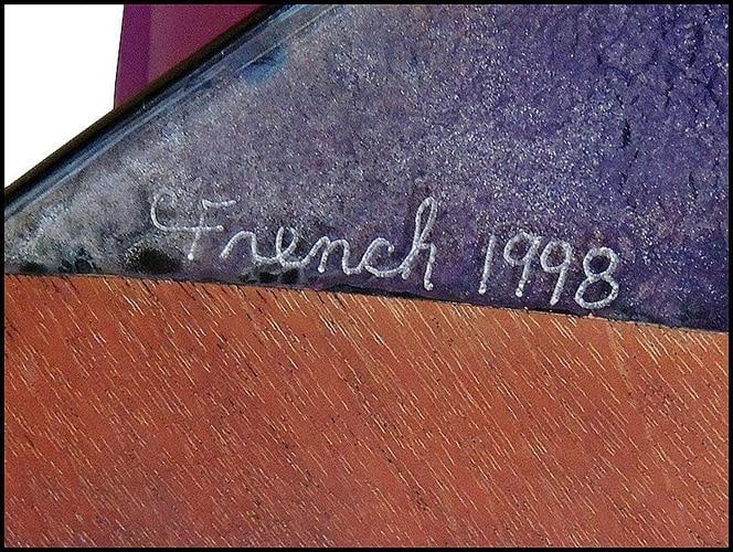 Craig French Large Original Glass Metal Wall Relief Sculpture Signed Art Bronze - 3