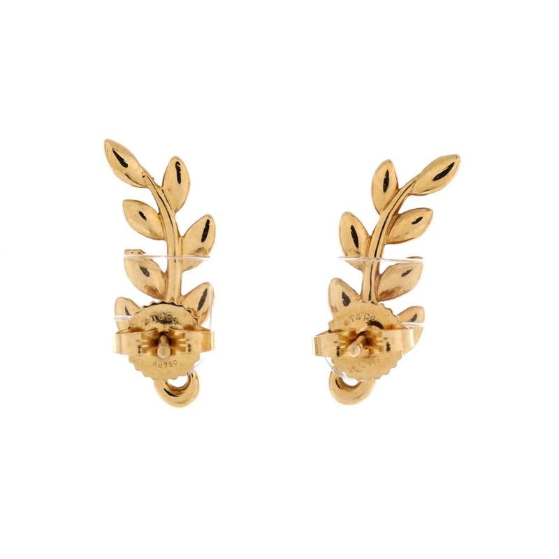 Tiffany & Co. Olive Leaf Climber Earrings 18K Yellow Gold - 2