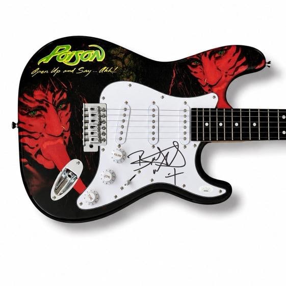 BRET MICHAELS Signed Guitar Custom Graphics JSA COA POISON EVERY ROSE: Industry: Music,Signed: Yes,Autograph Authentication: James Spence (JSA),Object Type: Guitar & Guitar Pick,Original/Reproduction: Original,Country of Origin: United States