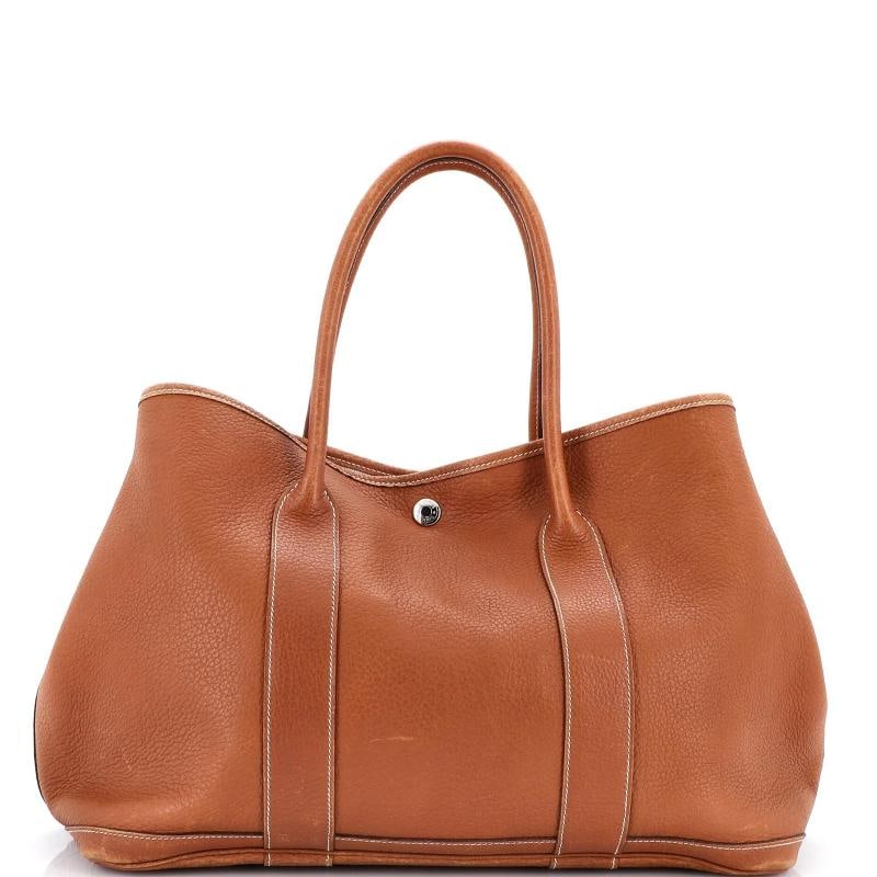 Hermes Garden Party Tote Leather 36: Condition: Pre-owned - Fair,Brand: Hermes,Exterior Material: Leather,Style: Totes,Exterior Color: Brown,Department: Women,Size: 36,Accessories: Dust Bag