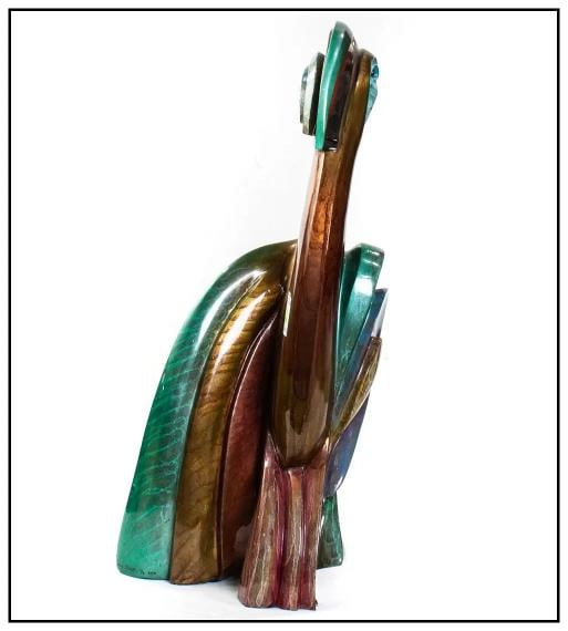 DONALD RIGGS Full Round BRONZE SCULPTURE Wisdom Portrait Large Signed Art Don - 3