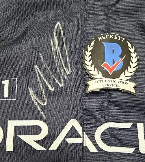 Max Verstappen Signed Autograph Formula One Race Suit Red Bull Beckett BAS F1: Sport: Racing-Formula 1,Player: Max Verstappen,Signed: Yes,Original/Reprint: Original,Autograph Authentication: Beckett Authentication Services (BAS),Product: Suit,Country of Origin: United States