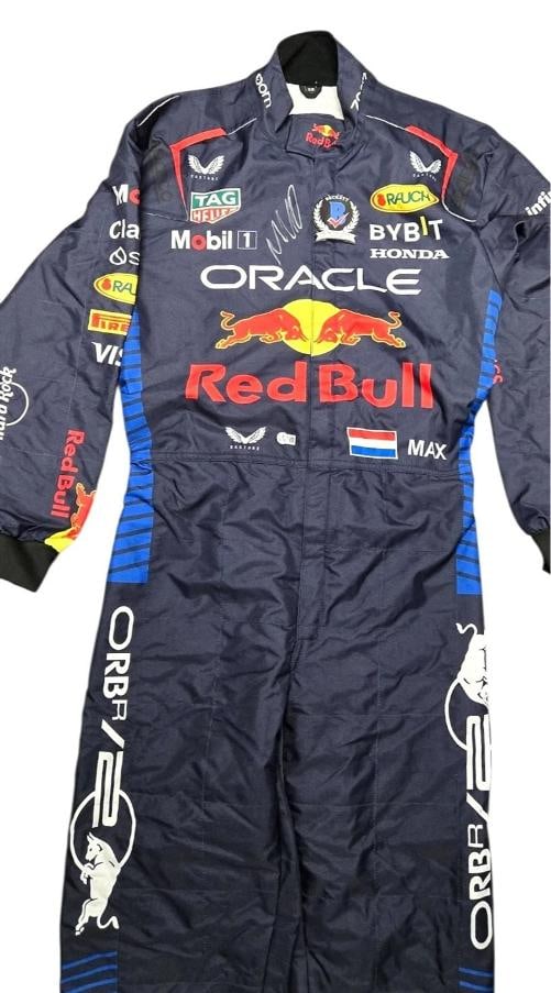 Max Verstappen Signed Autograph Formula One Race Suit Red Bull Beckett BAS F1 - 3