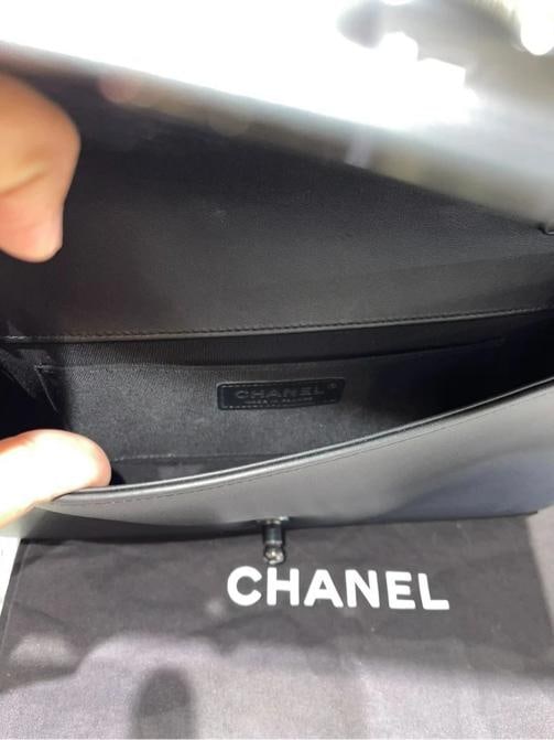 Chanel So Black Lambskin Clutch Shoulder Bag Black hardware (Rare) - 14