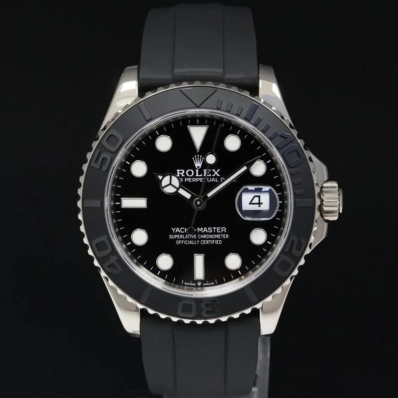 MINT 2023 Rolex Yacht-Master 226659 White Gold 42mm Oysterflex Rubber Watch Box - 2