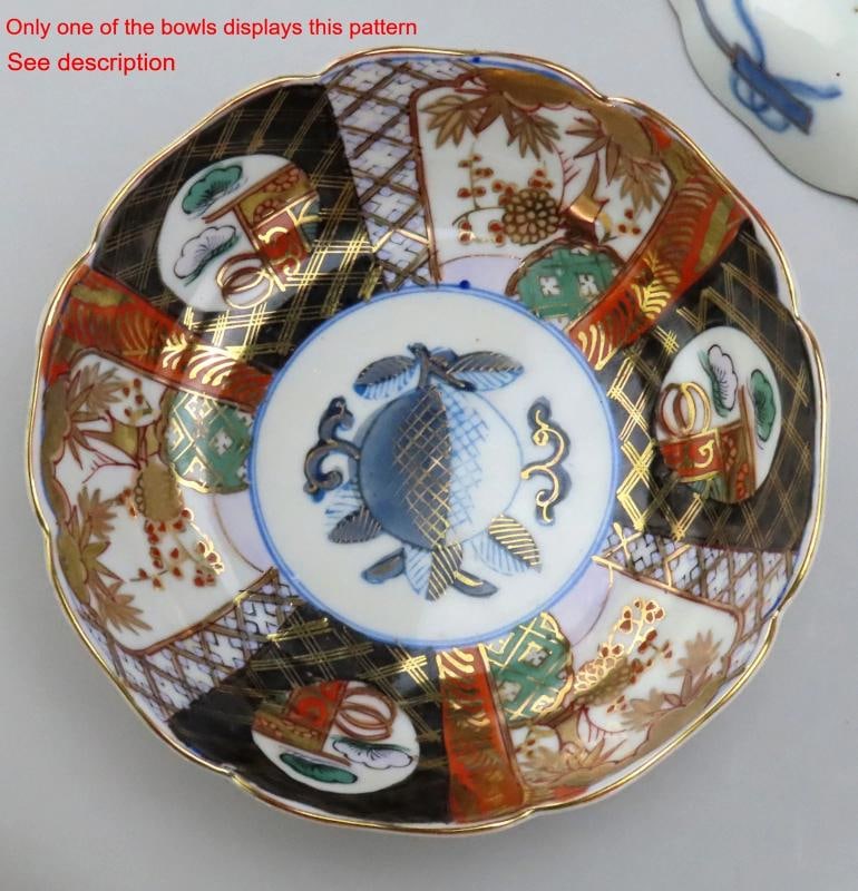 Great mid 1800s Antique Japanese Imari 10 pc Bowls 5 7/8 in - 9