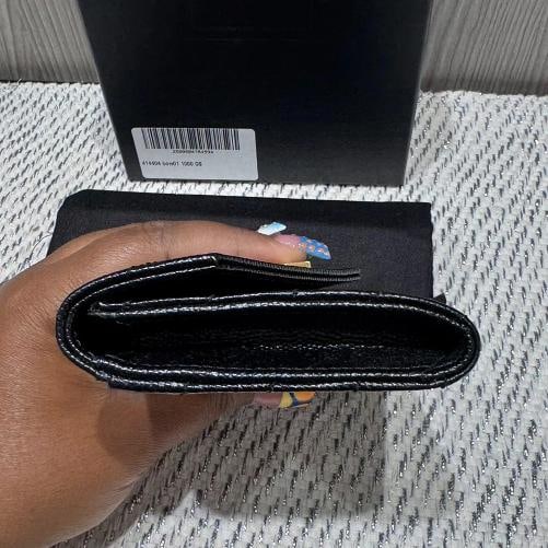 Saint Laurent Grain De Poudre MatelassÃƒÂ© Chevron Small Monogram Envelope Walle - 11