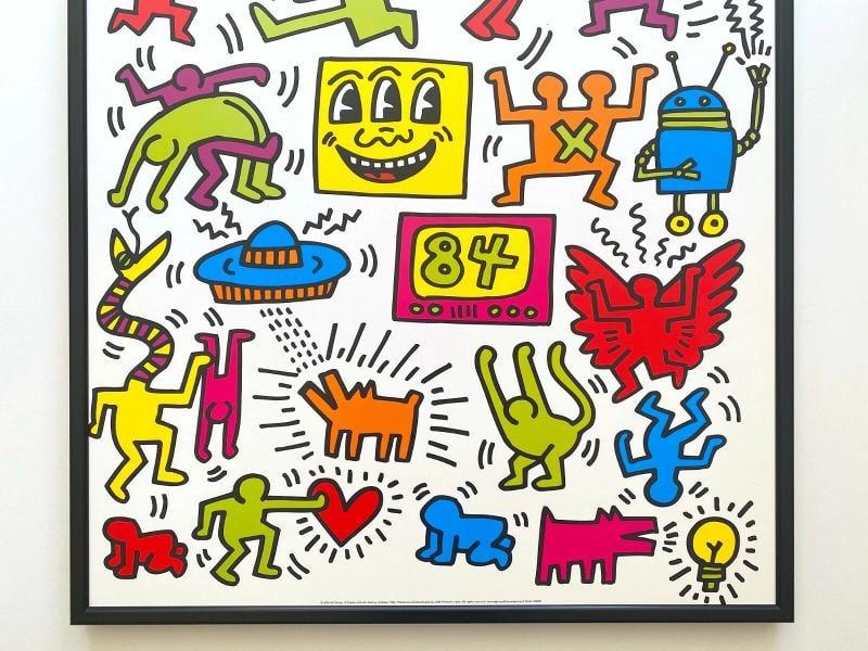 KEITH HARING ESTATE RARE 1999 LITHO PRINT FRAMED POP ART POSTER "UNTITLED" 1984 - 3