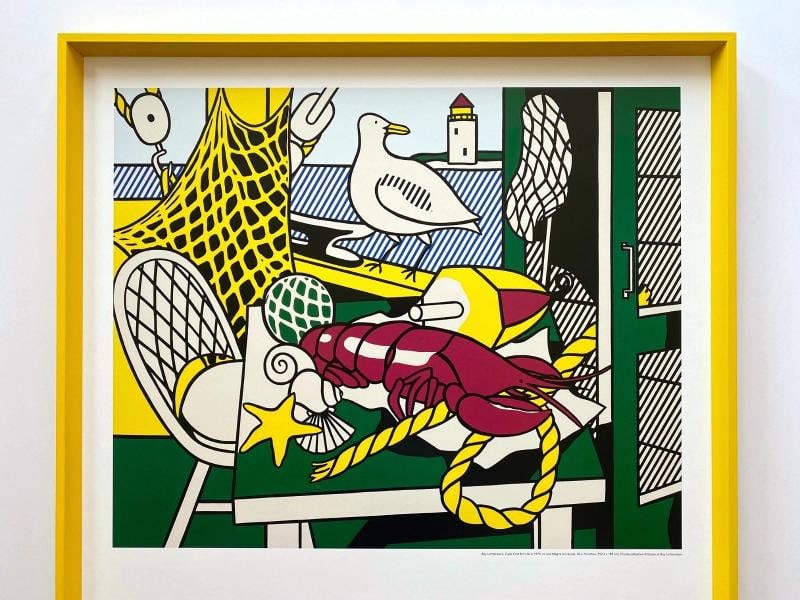 ROY LICHTENSTEIN ESTATE LITHO PRINT FRAMED POP ART EXHBT POSTER "CAPE COD " 1973 - 2