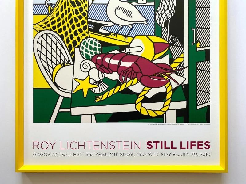 ROY LICHTENSTEIN ESTATE LITHO PRINT FRAMED POP ART EXHBT POSTER "CAPE COD " 1973 - 3