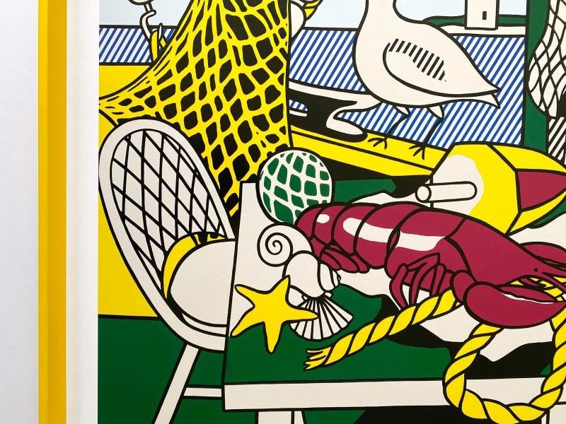 ROY LICHTENSTEIN ESTATE LITHO PRINT FRAMED POP ART EXHBT POSTER "CAPE COD " 1973 - 6