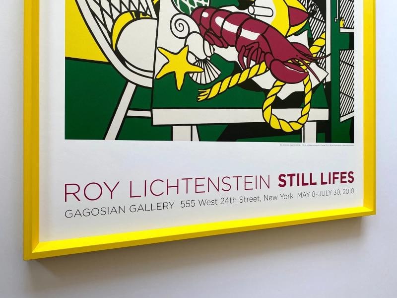 ROY LICHTENSTEIN ESTATE LITHO PRINT FRAMED POP ART EXHBT POSTER "CAPE COD " 1973 - 8