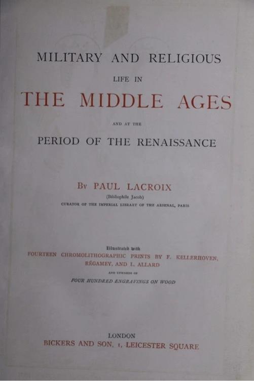 Paul Lacroix / The Middle Ages 1875 - 19