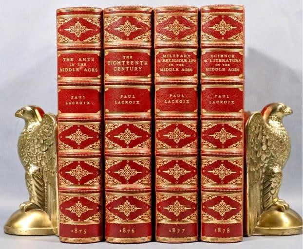 Paul Lacroix / The Middle Ages 1875: Author: Paul Lacroix,Country of Origin: United States of America,Publisher: Bickers and Son,Year Printed: 1875,Binding: Hardcover,Subject: Illustrated The Middle Ages Author: Paul Lacroix Title: The M
