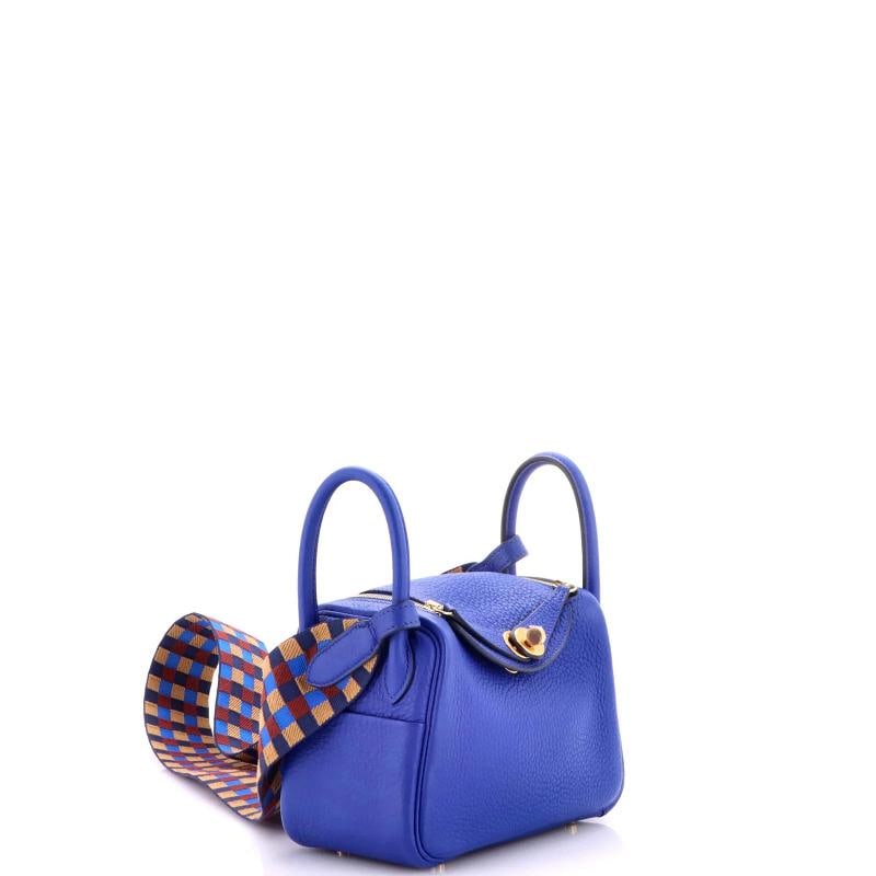Hermes Lindy Quadrille Bag Clemence with Canvas Mini - 2