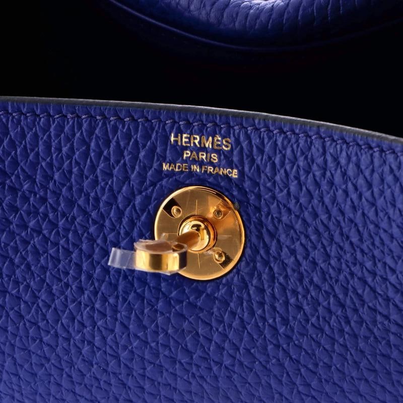 Hermes Lindy Quadrille Bag Clemence with Canvas Mini - 7