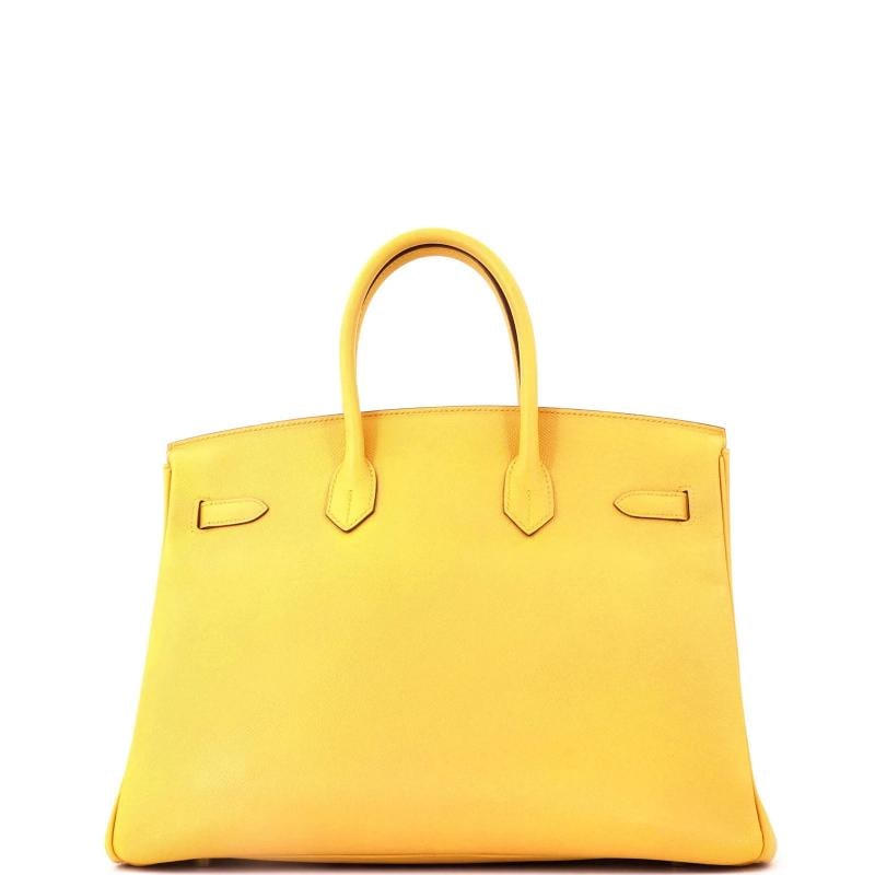 Hermes Birkin Handbag Yellow Epsom with Gold Hardware 35 - 3