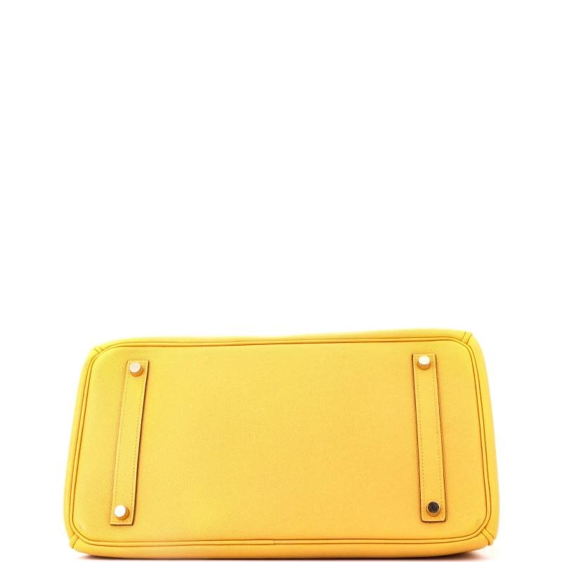 Hermes Birkin Handbag Yellow Epsom with Gold Hardware 35 - 4
