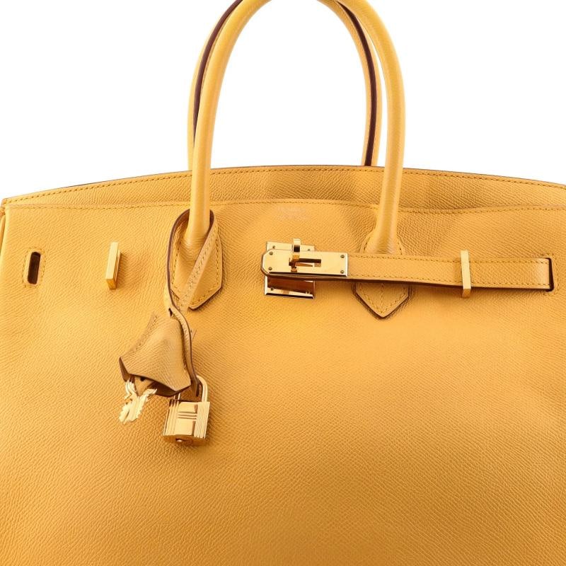 Hermes Birkin Handbag Yellow Epsom with Gold Hardware 35 - 5