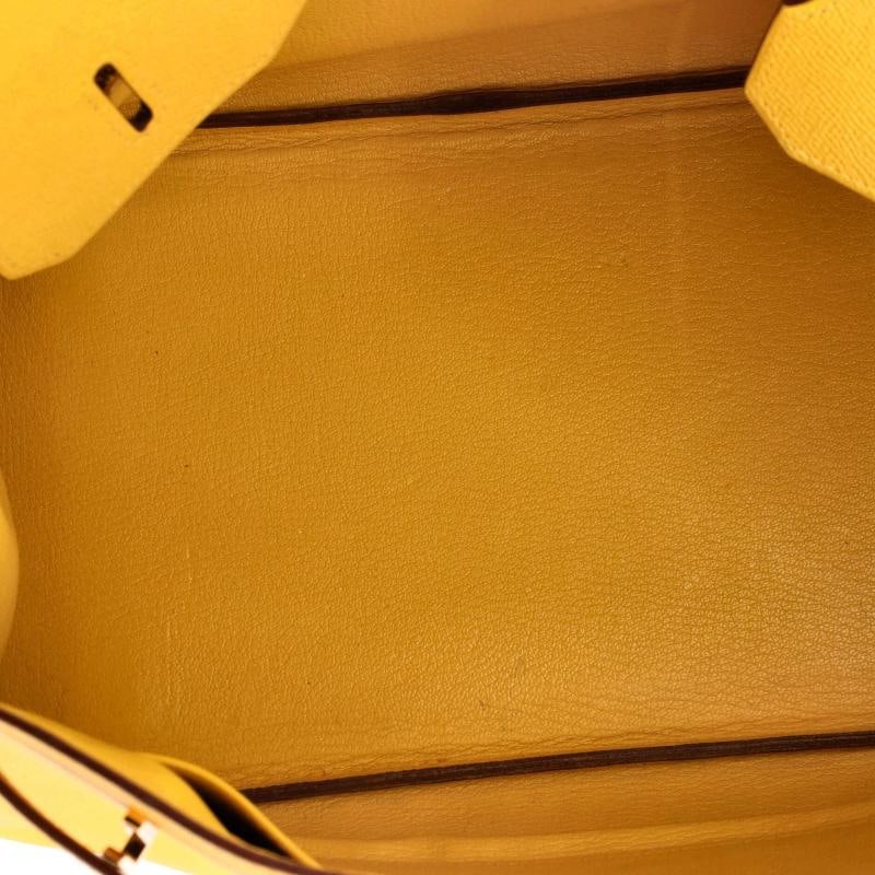 Hermes Birkin Handbag Yellow Epsom with Gold Hardware 35 - 6