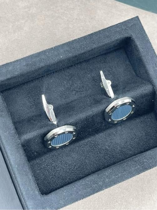 Audemars Piguet Stainless Steel Cufflinks in Blue - 5