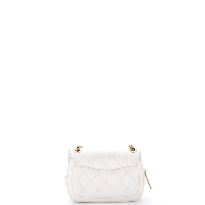 Chanel CC Zipped Full Flap Bag Stitched Caviar Medium - 3