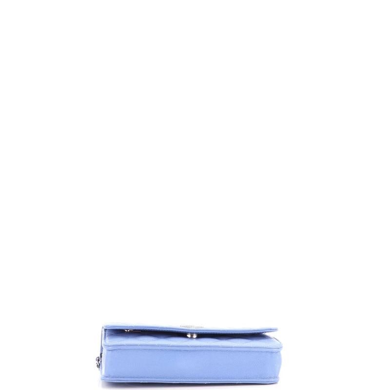 Chanel Textured CC Wallet on Chain Quilted Caviar - 4