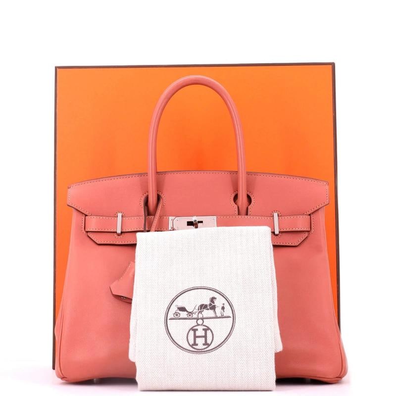 Hermes Birkin Handbag Pink Swift with Palladium Hardware 30 - 2