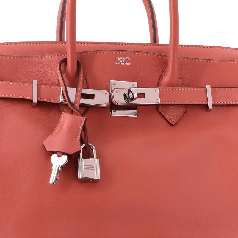 Hermes Birkin Handbag Pink Swift with Palladium Hardware 30 - 7
