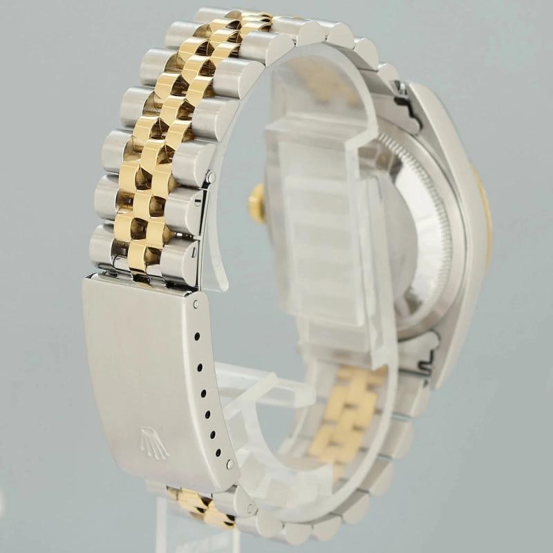 2004 MINT Rolex DateJust 16233 Two Tone Yellow Gold Jubilee Silver Diamond Watch - 6