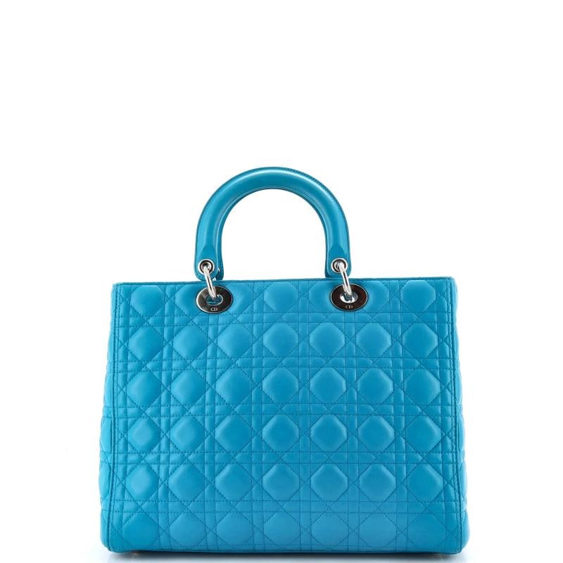 Christian Dior Lady Dior Bag Cannage Quilt Lambskin Large - 3