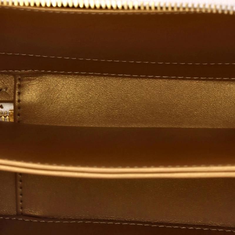 Chanel Golden Plate Vanity Case Quilted Metal and Lambskin Medium - 5