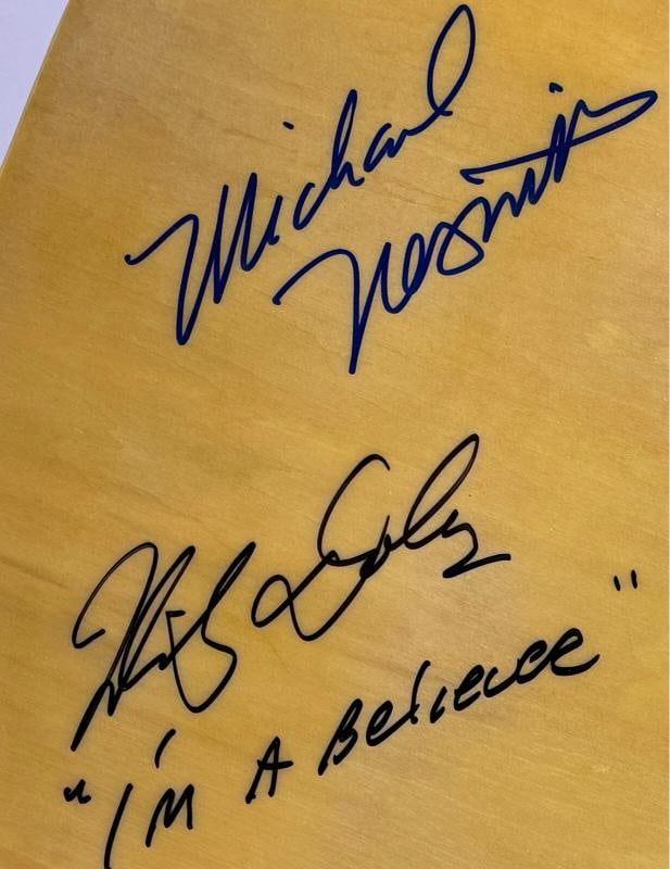 THE MONKEES: Michael Nesmith, Peter Tork, Davy Jones, and Micky Dolenz Signed Guitar (JSA) - 4