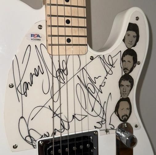 Roger Daltrey, Pete Townshend, John Entwistle & Kenney Jones Signed Guitar (PSA) - 3