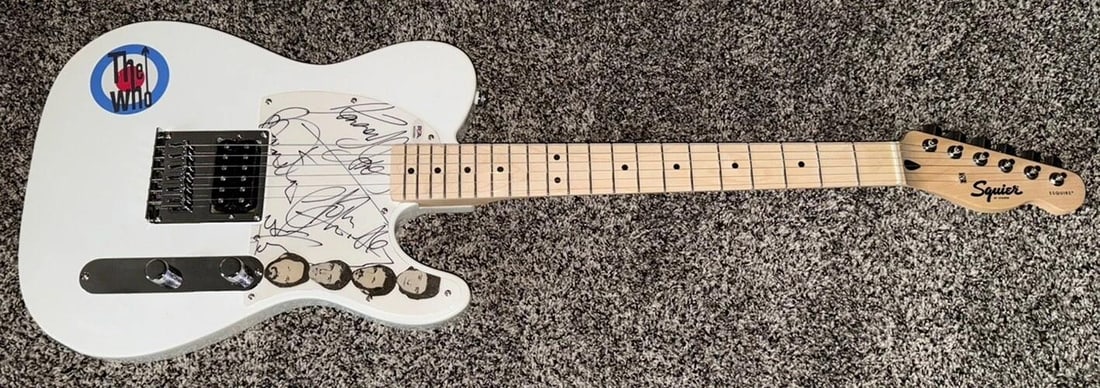 Roger Daltrey, Pete Townshend, John Entwistle & Kenney Jones Signed Guitar (PSA) - 6