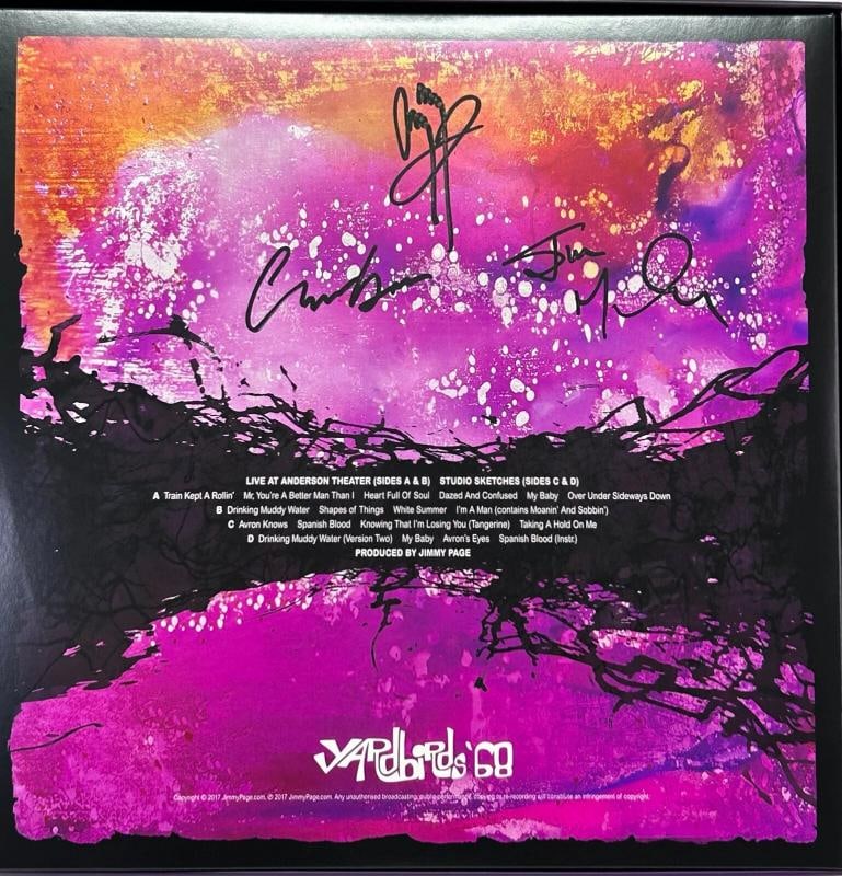 THE YARDBIRDS: Jimmy Page, Chris Deja, Jim McCarty Signed "Yardbirds '68" Vinyl Box Set (JSA): Box set includes double vinyl, double CDs, and an art book. Industry: Music,Signed: Yes,Autograph Authentication: James Spence (JSA),Object Type: Record,Original/Reproduction: Original,Featured